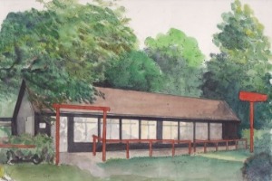 Akvarel af Mosehuset